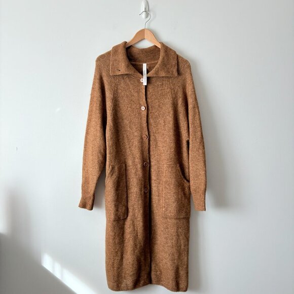 Aritzia the Group Babaton Wool Yak Nour Sweater Tan Brown Size Small - Picture 7 of 11